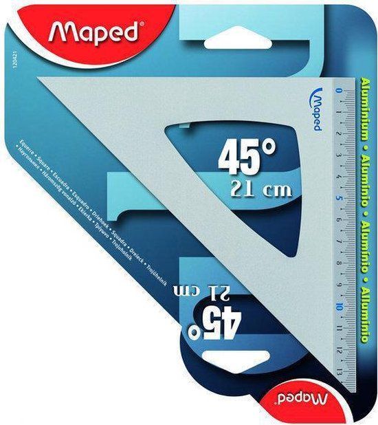 Maped Aluminium 21 cm - 45° driehoek