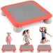 Trampoline pour enfants, 65 cm, carrée, rouge, adaptée pour l'intérieur et l'extérieur