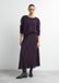 Comma - Dames - Lange geplooide rok - Aubergine - Maat 38