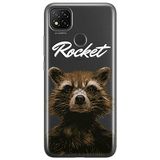 ERT GROUP mobiel telefoonhoesje voor Xiaomi REDMI 9C origineel en officieel erkend Marvel patroon Rocket 006 optimaal aangepast aan de vorm van de mobiele telefoon, gedeeltelijk bedrukt