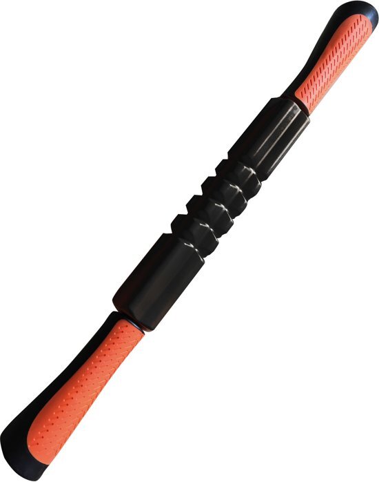 Toorx Toorx Massage Stick - met grepen - Zwart - 53 cm lang - 4.5 cm doorsnede