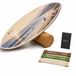 FunLife OCEAN BREEZE Balance Board Set met kurkrol en 3 weerstandsbanden – Berkenhouten balancetrainer voor core-, balans- en krachttraining