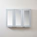 Hudson Reed Moderne Spiegelkast Hoekmontage 90cm x 65cm - Wit | Profielgrepen in Geborsteld Brons | Cluo