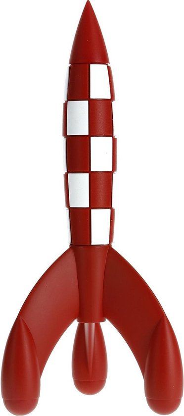 Tintinimaginatio Moulinsart Kuifje raket - 17 cm hoog - kunststof en rubber