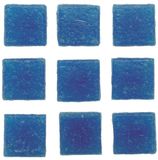 Glorex Hobby Mozaiek Steentjes/Tegeltjes - Vierkant - 30x Stuks - Donkerblauw - 2 x 2 cm