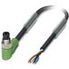 Câble de capteur M8 PVC 4 broches mâle coudé codage A, longueur 8,0 mètres noir profond RAL 9005, diamètre extérieur du câble 4,4 mm - 1 pièce