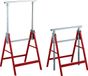 Relaxdays Klapbok - 2 stuks - opvouwbaar - 69x130x58 cm - rood en zilver
