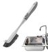 Brosse de nettoyage pour sol de salle de bain avec poignée antidérapante