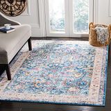 Safavieh Vloerkleed Myra Blauw Stof Rechthoek Klassiek 91 x 152 cm