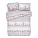 PENSIERI DELICATI Beddengoedset voor tweepersoonsbed, 100% katoen, dekbedovertrek 250 x 200 cm en 2 kussenslopen 52 x 82 cm, gemaakt in Italië, dekbedovertrek wasbaar op 40 graden, fantasie