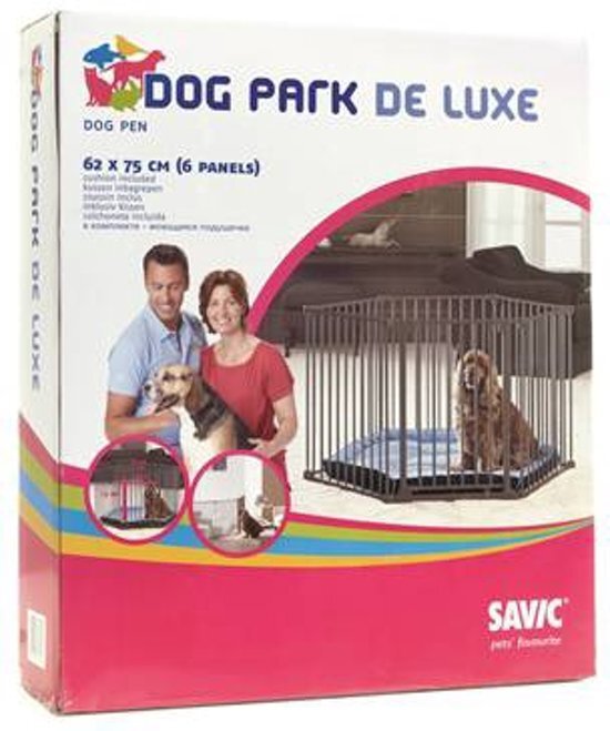 Savic dog park de luxe hondenren grijs 77 5x67x18 5 cm grijs