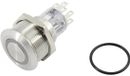 Tru Components Drukschakelaar 2x uit/aan Continu Blauw 1 stuk(s)