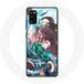 Maniacase Hoesje voor Oppo A16 Tanjiro en Nezuko Demon Slayer Kimetsu no Yaiba Anime
