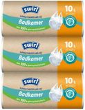 Swirl Pedaalemmerzakken Badkamer Scheurvast & Lekvrij 10 liter - 3 x 37 stuks - Voordeelverpakking