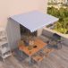 Maison Exclusive - Pare-soleil électrique, 4 x 3,5 mètre, bleu et blanc rayé