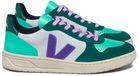 Veja V-10 Suède W Femme Sneakers Multico-Swan_Purple_Pierre Cuir Taille 39