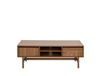 Meuble TV 2 tiroirs en bois foncé L120cm