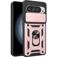 Google Pixel 9 et 9 Pro 5G 5G - housse etui rigide anti choc + film ecran - ROSE