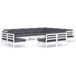 vidaXL Loungeset met kussens, massief grenenhout, wit