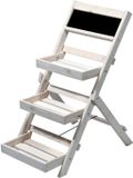 Dobar® 29402FSC 3-laagse bloementrap met krijtbord