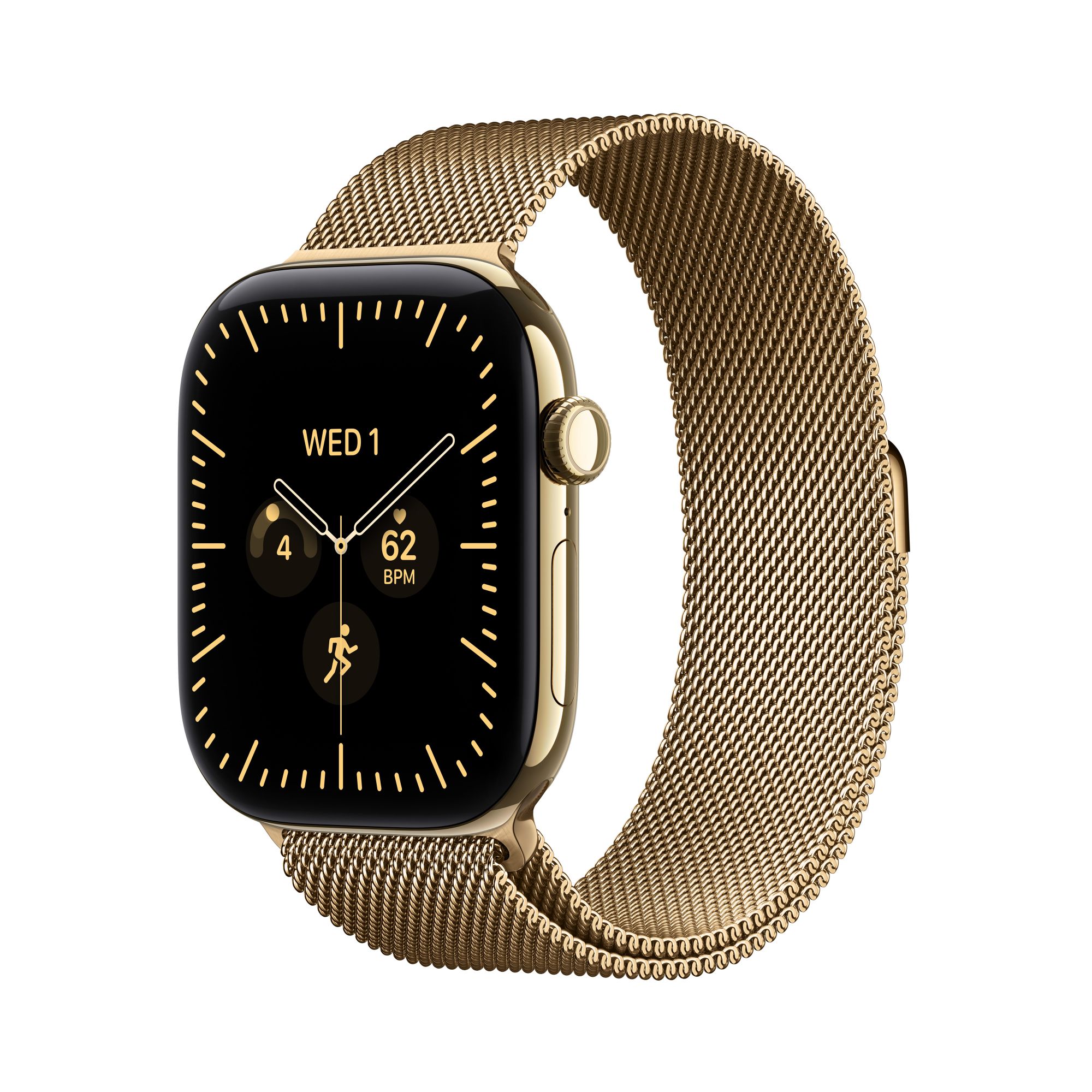 Apple Watch Series 12 GPS + Cellular 42mm Radiant Gold Titanium Case - Milanese Loop Smartwatch