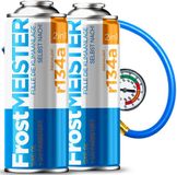 FrostMEISTER Serie - Zelfservice Airconditioningset - R134a Vervanging - 400ml - Inclusief Slang