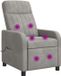 vidaXL Fauteuil gris clair velours
