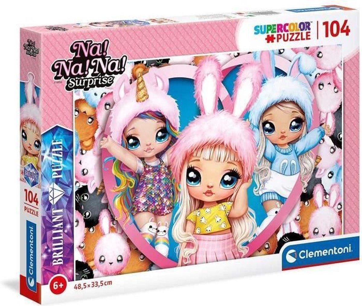 Clementoni Na Surprise Supercolor Brilliant Surprise - 104 stukjes - Puzzel - Meisje - Roze