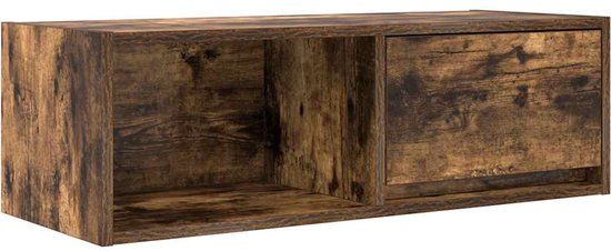 vidaXL Tv-meubel 80x31x25,5 cm bewerkt hout gerookt eikenkleurig