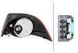HELLA 2VA 009 246-131 Achterlicht - LED - Transparent/Rood - Buitenste deel ECE - links