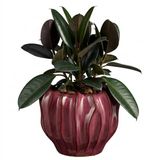 Mica Decorations Planten / bloempot Thom - bordeaux rood - keramiek - 22 x 28 cm