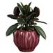 Mica Decorations Planten / bloempot Thom - bordeaux rood - keramiek - 22 x 28 cm