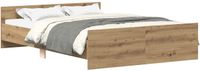 vidaXL - Bedframe - zonder - matras - spaanplaat - artisanaal - eikenkleurig