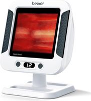 Beurer IL 60 infraroodstraler, weldadige warmte bij verkoudheid en spierspanning, medisch apparaat met 300 watt en timer, keramische schijf met UV-bescherming, traploos instelbaar, wit