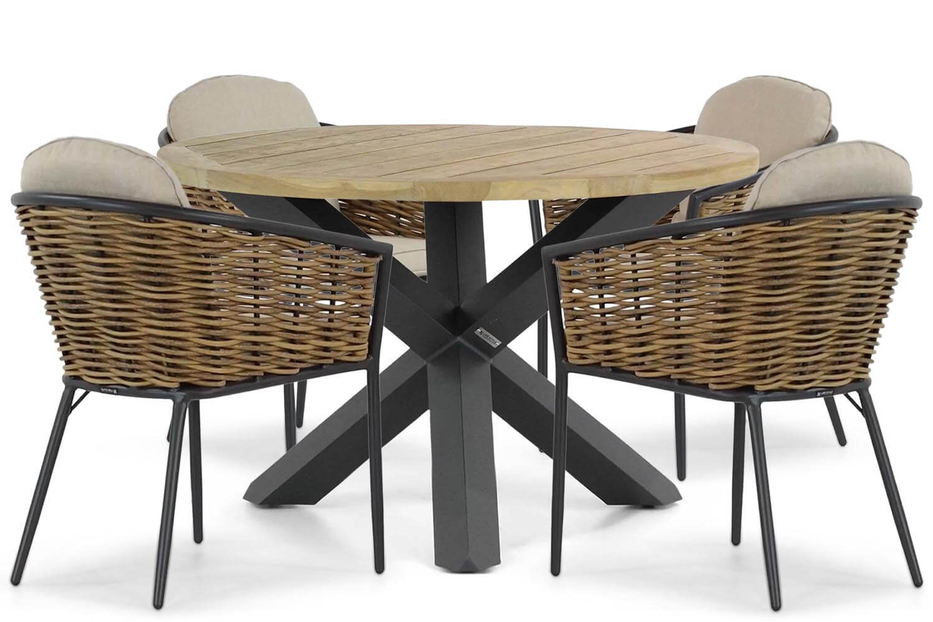 Lifestyle Garden Furniture Lifestyle Nice/Rockville 120 cm dining tuinset 5-delig