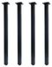 Pieds de table en métal, réglables, lot de 4, 80 cm, couleur noire