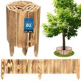 KOTARBAU® Bloembedrand, Rolborder, 110 x 20 cm, Gebrand Hout
