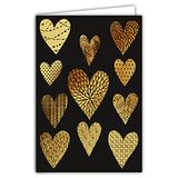 Afie 69-7032 Kaart zonder tekst liefde met verguld, formaat 12 x 17,5 cm, envelop wit