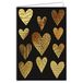 Afie 69-7032 Kaart zonder tekst liefde met verguld, formaat 12 x 17,5 cm, envelop wit