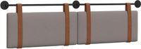 vidaXL Hangend Hoofdbord Taupe PU Antiek