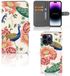 B2Ctelecom Telefoonhoesje met Pasjes voor iPhone 15 Pro Max Pink Peacock
