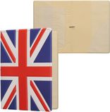 kwmobile Paspoorthouder - Hoesje voor paspoort en reisdocumenten - Flip cover - Met elastische band - Retro Vlag Groot-Brittannië design