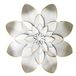 Picfarce Wit metalen bloem muurkunst decor, 9,5 inch rustiek modern bloemensculptuur, noodlijdende hangende woondecoratie accent kunstwerken voor binnen, slaapkamer, woonkamer, kantoor, buiten, tuin,
