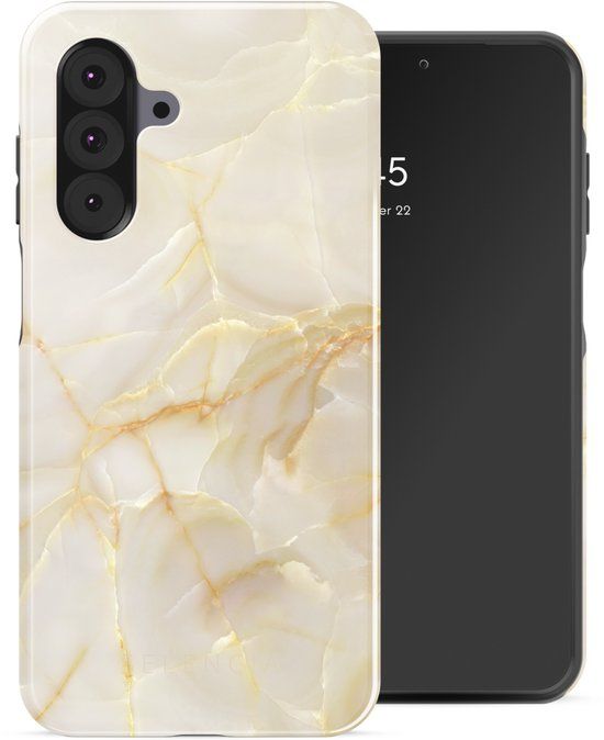 Selencia Hoesje - Geschikt voor Samsung Galaxy A26 - Backcover - Golden Beige Marble