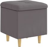 vidaXL Ottoman met opbergruimte grijs 40 x 40 x 45 cm kunstleer
