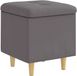 vidaXL Ottoman met opbergruimte grijs 40 x 40 x 45 cm kunstleer