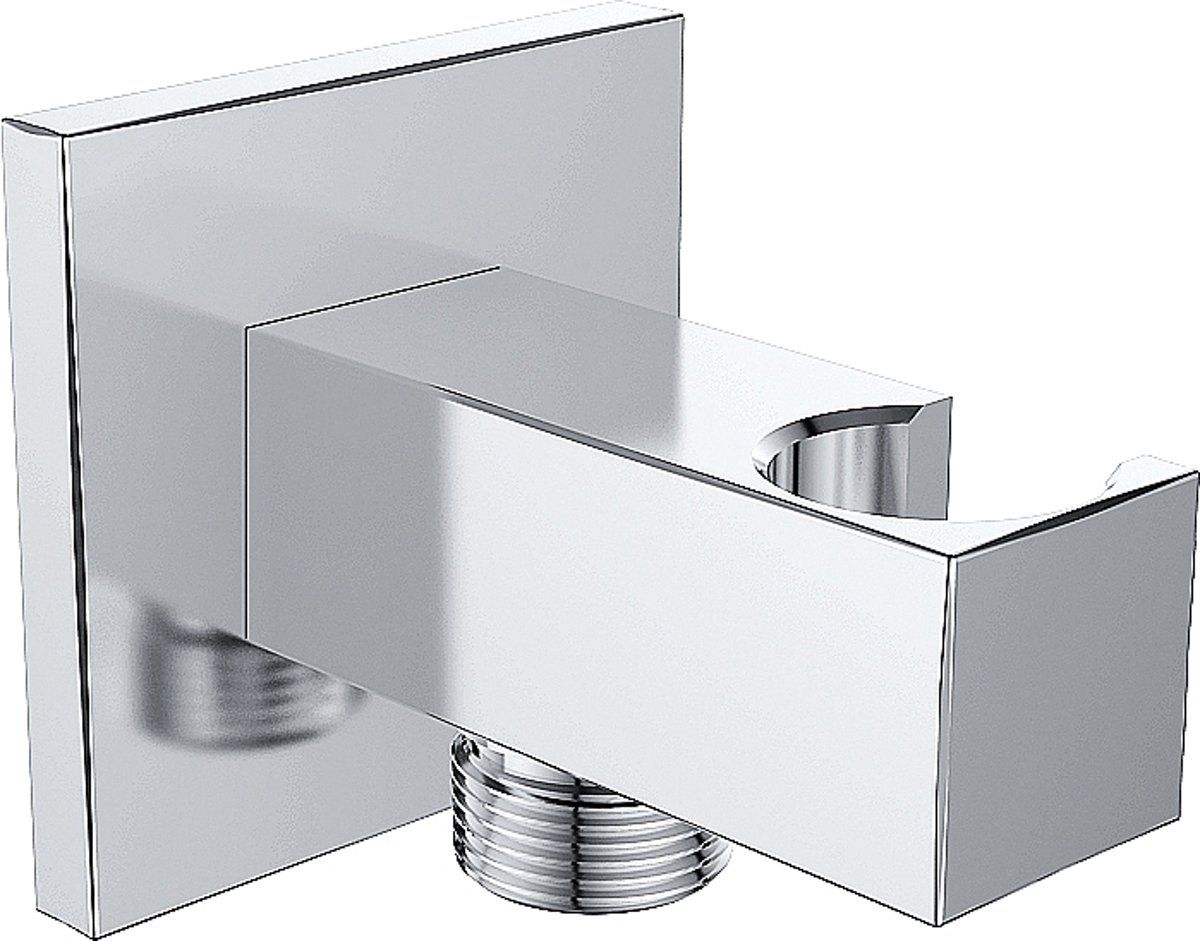 Wiesbaden Zeus Luxe muur doucheaansluiting met opsteek vierkant 1/2 chr. 29.3803
