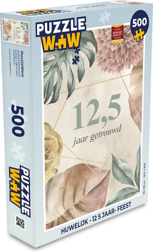 MuchoWow Puzzel Trouwdag - 12,5 jaar getrouwd - Spreuken - Jubileum - Quotes - Legpuzzel - Puzzel 500 stukjes