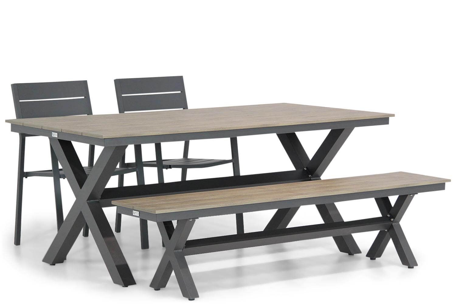 Lifestyle Garden Furniture Stella/Forest 180 cm dining tuinset 4-delig
