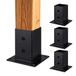 Relaxdays Post Supports, Set van 4, Gegalvaniseerd, Zwart